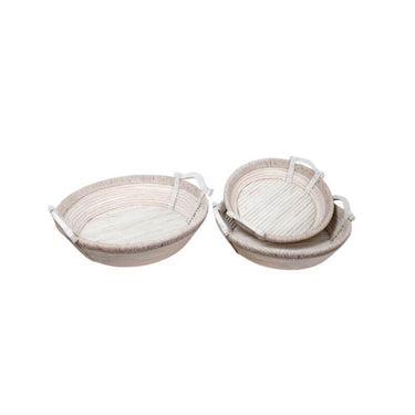 Round White La Jolla Tray